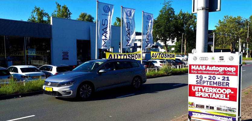 Buitenreclame - Driehoeksborden - Automotive Sales Event - MAAS Autogroep Gouda - Volkswagen-Audi-SEAT-ŠKODA - september 2019