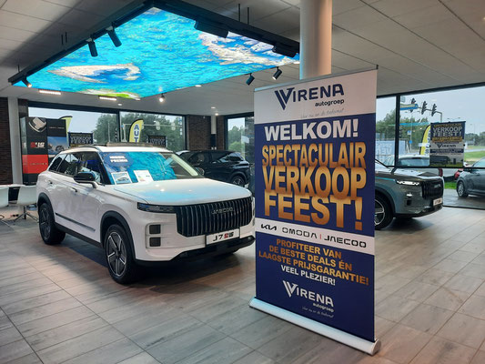 POP-/POS materialen (roll-up banners) voor Automotive Sales Event bij Virena Autogroep - Assen, officieel dealer van KIA, Jaecoo en OMODA - september 2025 - 49 verkochte auto's in 1 weekend