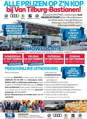 DM - Automotive Sales Event - Van Tilburg-Bastianen Breda - Volkswagen-Audi-SEAT-ŠKODA - 71 verkochte auto's