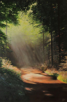Morgenstrahlen, 100  x 150 cm, Öl auf Leinwand (VERKAUFT)