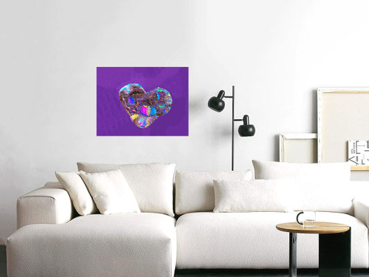 'Liefde / love'. Modern kunstwerk no.456. Afmetingen: 80 cm breed x60 cm hoog. In diverse afmetingen / formaat mogelijk!