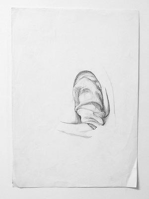 Ärmel, Bleistift auf Papier (1988) 