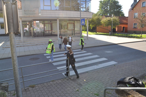 Noch eine Momentaufnahme vom Schülerlotsentraining. 