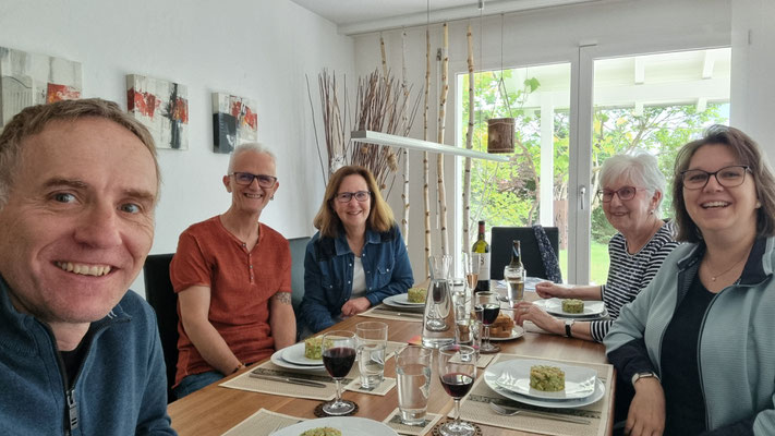 gemütlicher goodbye-Abend mit Margrit, Doris und Werner