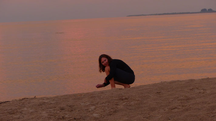 Muscheln sammeln am Lake Huron