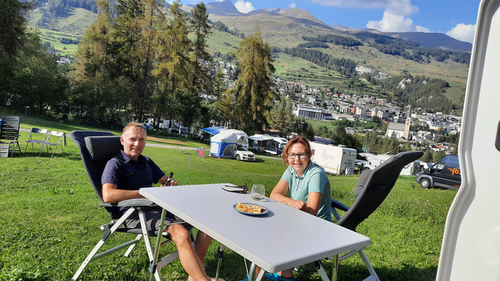 Top-Campground TCS Scuol mit toller Aussicht