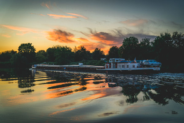Abendstimmung am Teltowkanal, August 2020, Foto: Dirk Pagels, Fotograf in Teltow, Kleinmachnow, Stahnsdorf, Potsdam, Berlin, Bundes- Weltweit