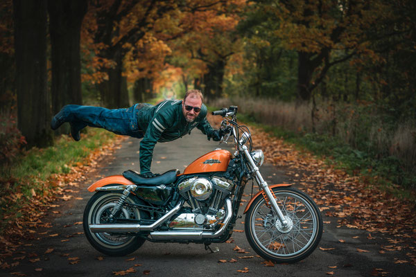 Shooting, Harley Davidson, Oktober 2020, Foto: Dirk Pagels, Teltow
