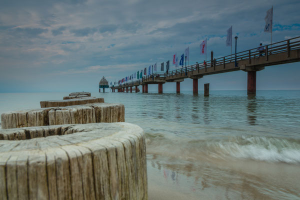 Seebrücke am Ostseestrand von Zingst, Foto: Dirk Pagels, Fotograf in Teltow, Kleinmachnow, Stahnsdorf, Potsdam, Berlin, Bundes- Weltweit