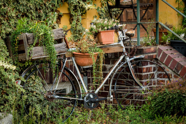 Ein altes Fahrrad in der Teltower Altstadt, Foto: Dirk Pagels, Fotograf in Teltow, Kleinmachnow, Stahnsdorf, Potsdam, Berlin, Bundes- Weltweit