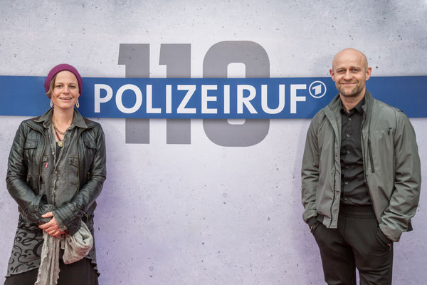 Maria Simon und Jürgen Vogel beim Fototermin "Polizeiruf 110, Foto: Dirk Pagels, Teltow