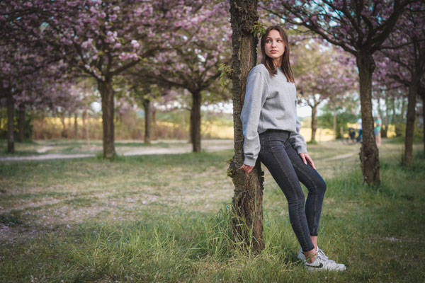 Shooting Paula, Kirschblütenallee Teltow, Foto: Dirk Pagels, Fotograf in Teltow, Kleinmachnow, Stahnsdorf, Potsdam, Berlin, Bundes- Weltweit