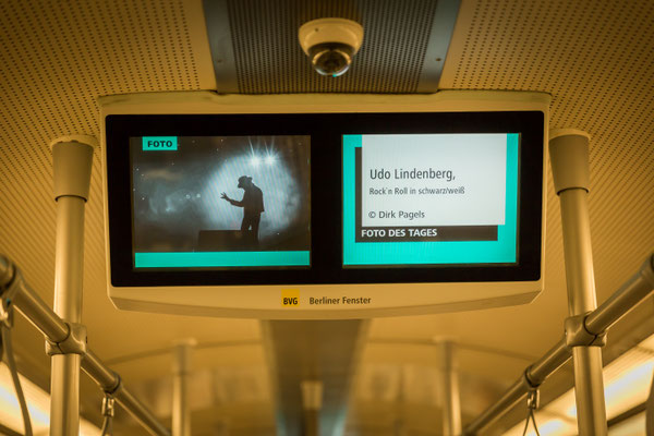 Foto des Tages in der Berliner U-Bahn am 17.6.2017, Udo Lindenberg, Rock´n´Roll in s/w, Foto: Dirk Pagels, Fotograf in Teltow, Kleinmachnow, Stahnsdorf, Potsdam, Berlin, Bundes- Weltweit