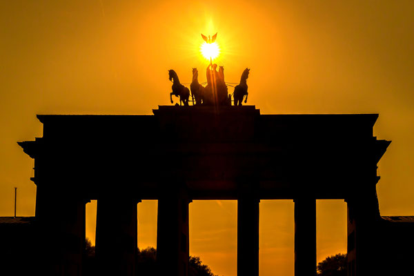 Die Sonne eingefangen am Brandenburger Tor in Berlin, Foto: Dirk Pagels, Teltow