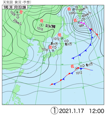 前線通過．