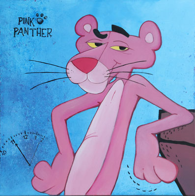 PopArt "Paulchen Panther", Acryl auf Keilrahmen, 80 x 80 cm, 2021