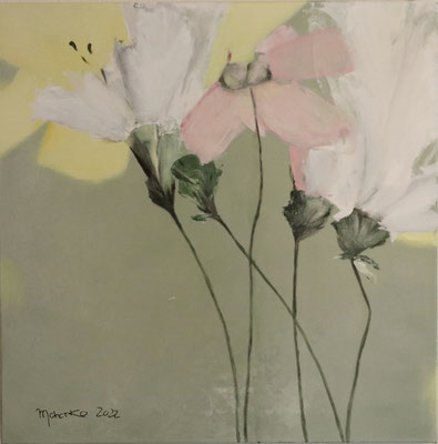 "Fleur", Acryl auf Keilrahmen, 80 x 80 cm, gespachtelt, verfügbar, 2022