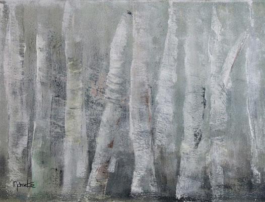 "Märchenwald", Acryl auf Keilrahmen, 80 x 60 cm, gespachtelt, 2020