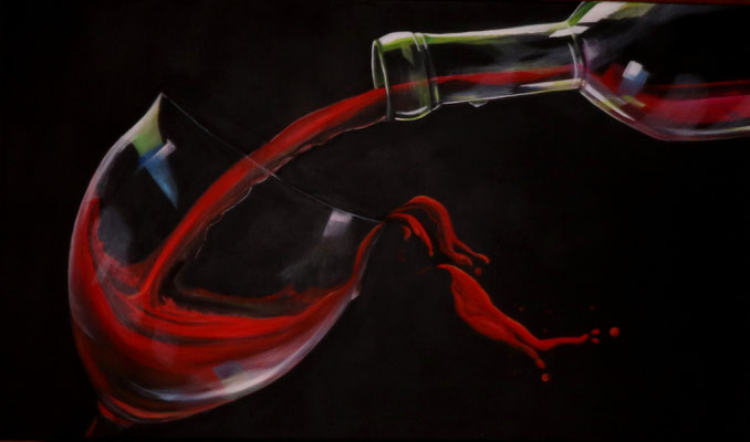 "In vino veritas" Acryl auf Keilrahmen - 120 x 70 cm - verfügbar - November 2019