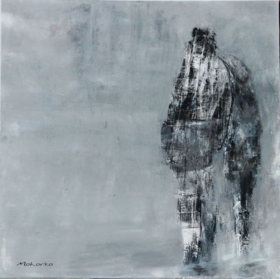 "Endless view", Acryl auf Keilrahmen, 80 x 80 cm, gespachtelt, verfügbar, 2021