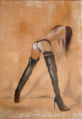 "Atemlos", Acryl auf Keilrahmen, 70 x 50 cm, verkauft