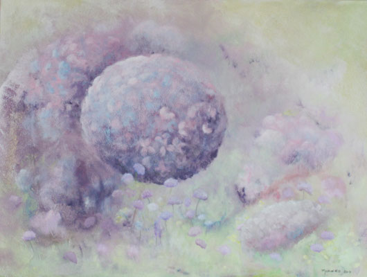 "Hortensie", Acryl auf Keilrahmen, 80 x 60 cm, Auftrag