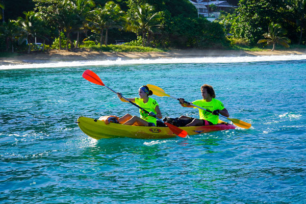 Excursion en canoë au large de Deshaies dans le cadre du WAM Adventures © Wam Adventure, 2021, Comité du Tourisme des Îles de la Guadeloupe CTIG
