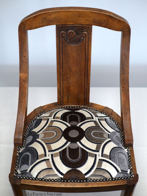 Chaises Art déco, tissus Casal Collection Orient Express coloris Rocheuses 
