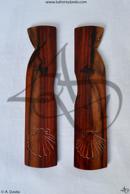 Tarrañolas de cocobolo taiadas