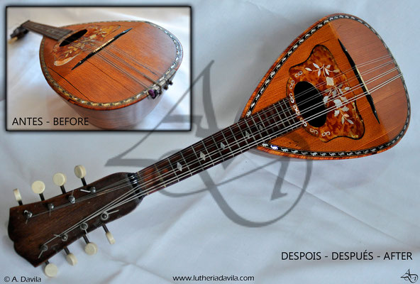 Comparativa restauración mandolina Stridello