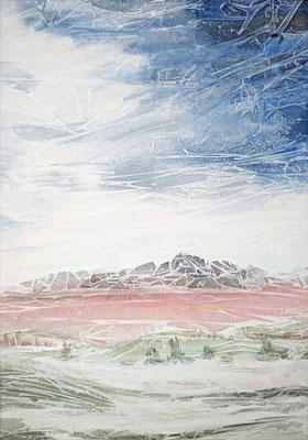 Morgennebel. Acryl. 100 x 70 cm. 2018.     > 1100 € gerahmt