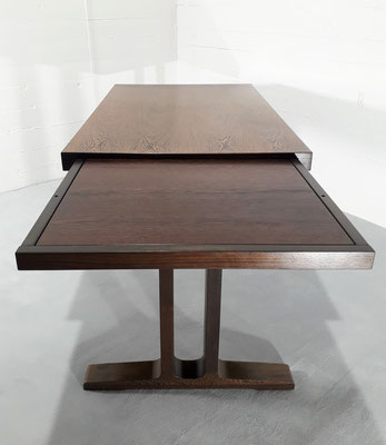 Dieter Waeckerlin Extendable Wenge Dining table for BS+C, Switzerland, 1960s