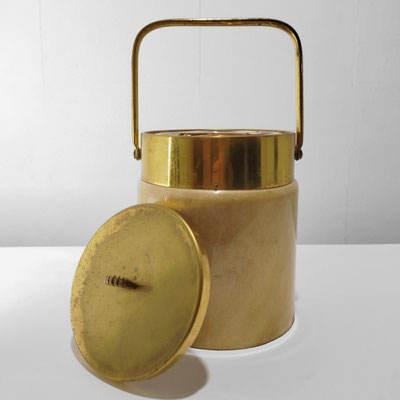 Aldo Tura Brass Parchment Ice-Bucket, Tura Ateliers Milano, Italy, 1950-1960s - PN.modern pnmodern.com