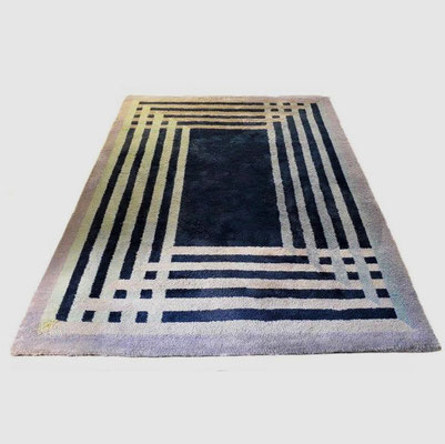 Rabat Berber Sheep Wool Rug, Carpet, Morocco, 1980s - PN.Modern pnmodern.com