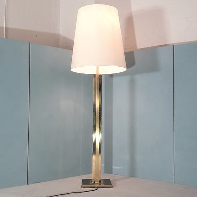 Willy Rizzo Bicolor Floor Lamp, Italy, 1970s