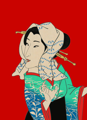 歌い手　男梅サワー広告用イラスト