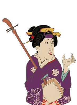 芸者　男梅サワー広告用イラスト