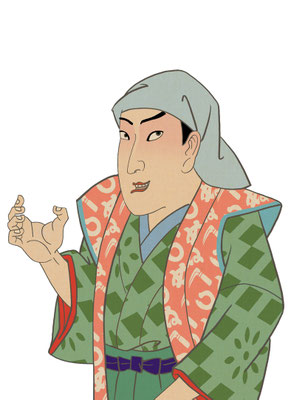芸人　男梅サワー広告用イラスト