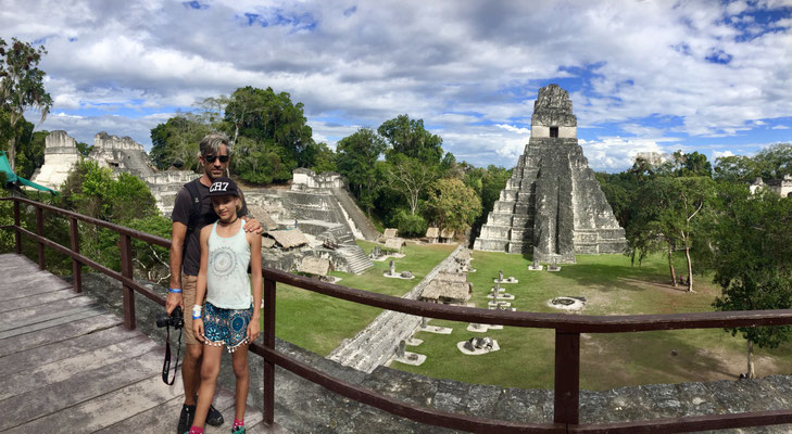 There is a platform you can go up and look down on to the north Acropolis and Tempel I 