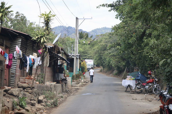 ..through small villages..
