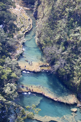 This is why we came - the river has several sections of beautiful turquoise pools