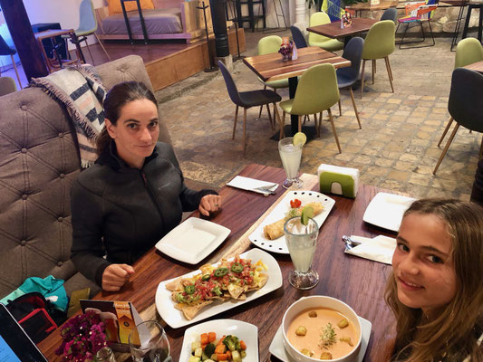 On our last evening in San Cristobal we went for diner in town and enjoyed a really good meal