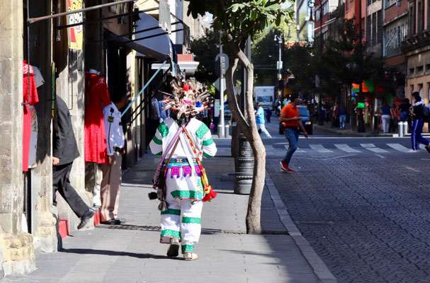 Once in while you would see an Indio all dressed up in his traditional outfit