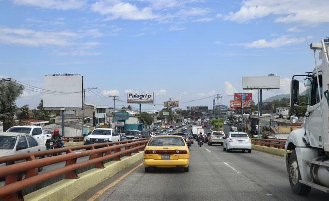 ..till we got into the traffic of the capitol San Salvador..