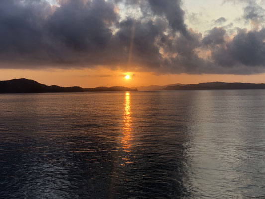 Sunset of the ferry