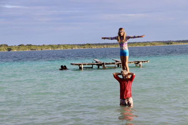 ..and went for a swim in the Bacalar Lagoon