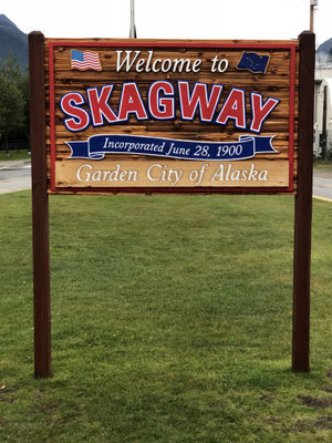 Skagway Ortsschild