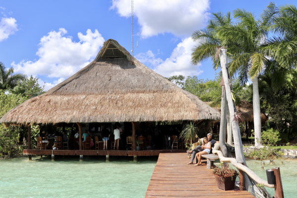 ...right on the Bacalar Lake..