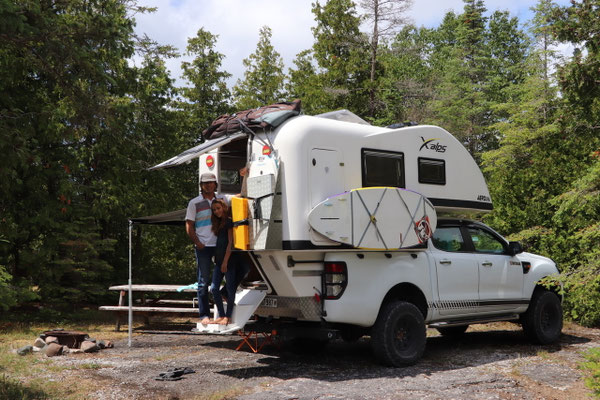 unser Platz auf dem Camping Mississagi Lighthouse, Manitoulin Island