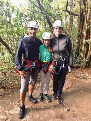 ...all set to zip line through the rain forest of Monte Verde..